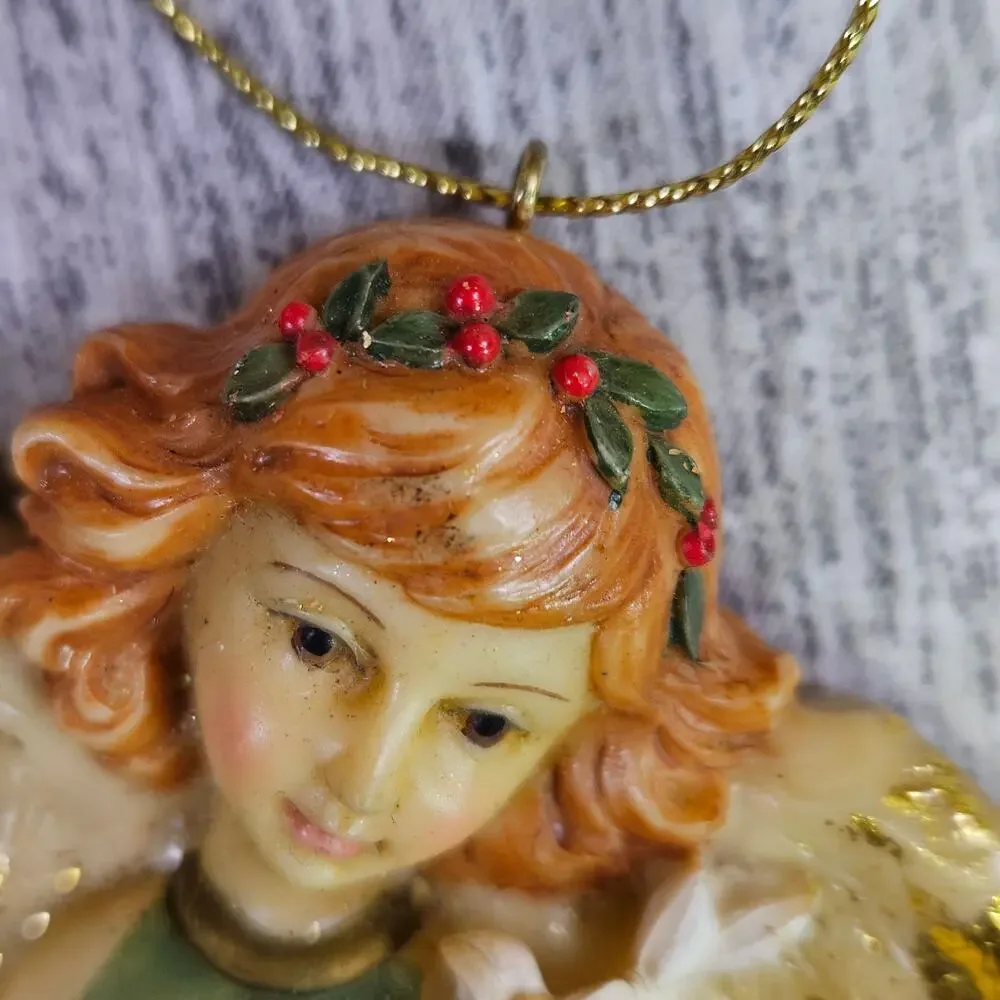 VTG Christmas Tree Ornament Angel of God Religious Guardian Angel Prayer 90s